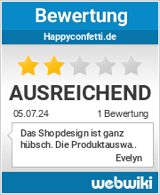Bewertungen zu happyconfetti.de