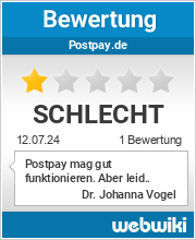 Bewertungen zu postpay.de