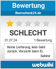 Bewertungen zu buerocheck24.de