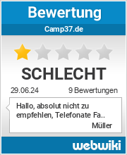 Bewertungen zu camp37.de
