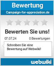 Bewertungen zu campaign-for-appreciation.de