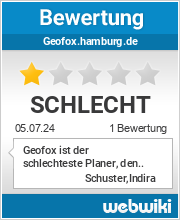 Bewertungen zu geofox.hamburg.de