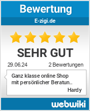Bewertungen zu e-zigi.de