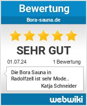 Bewertungen zu bora-sauna.de