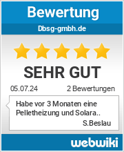 Bewertungen zu dbsg-gmbh.de