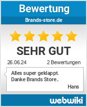 Bewertungen zu brands-store.de