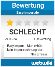 Bewertungen zu easy-import.de