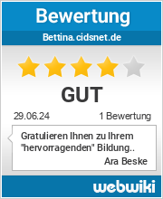 Bewertungen zu bettina.cidsnet.de