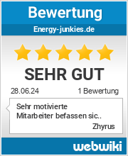 Bewertungen zu energy-junkies.de