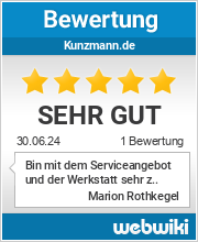Bewertungen zu kunzmann.de