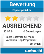 Bewertungen zu phpscripte24.de