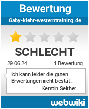 Bewertungen zu gaby-klehr-westerntraining.de