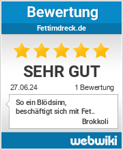 Bewertungen zu fettimdreck.de