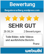 Bewertungen zu bergeinvorarlberg.wordpress.com