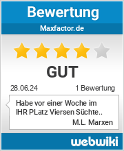 Bewertungen zu maxfactor.de
