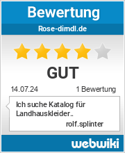 Bewertungen zu rose-dirndl.de