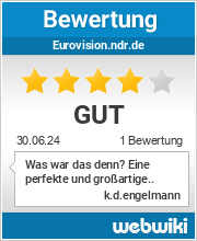 Bewertungen zu eurovision.ndr.de