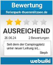 Bewertungen zu ferienpark-thuemmlitzsee.de