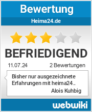 Bewertungen zu heima24.de