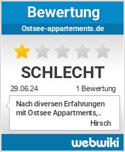 Bewertungen zu ostsee-appartements.de