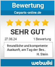Bewertungen zu carparts-online.de