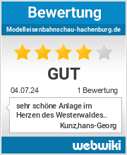 Bewertungen zu modelleisenbahnschau-hachenburg.de