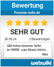 Bewertungen zu pronoize-radio.de