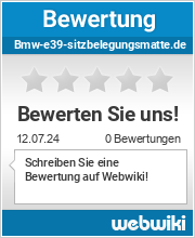 Bewertungen zu bmw-e39-sitzbelegungsmatte.de